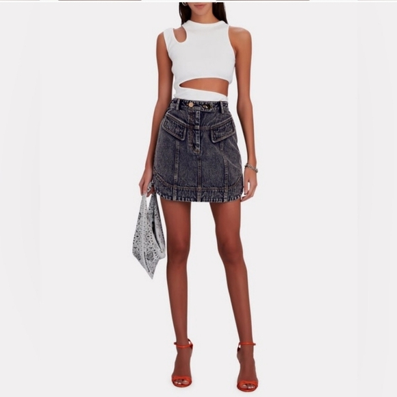 Acler Ledgebrook Denim Mini Skirt Sz 4 NWT - Picture 15 of 15